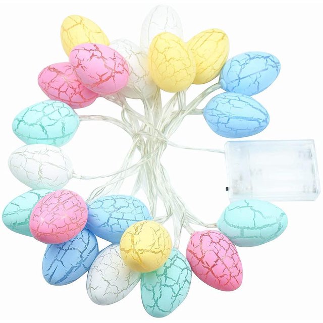 Easter Eggs String Lights Battery Operated Fairy String Lights Easter Decorations for Home Easter Tree Upstairs Banister Holiday Party Home Decoration