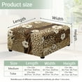 thumbnail image 7 of Xoenoiee Leopard Tiger Zebra Stripe Flower Print Ottoman Cover, Soft Jacquard Cover for Ottoman Square, Living Room Storage Stool Ottoman Cover Anti-Slip Footstool Protection, S, 7 of 7