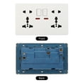 thumbnail image 3 of UK US Socket Double Multi Switched Power Outlet White 250V 13A 146mmx88mm, 3 of 5