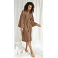thumbnail image 3 of Pajamas for women 2022 Autumn European And American Nightgown Cardigan Loose Cotton Linen Long Sleeve Sweat Steaming Clothes Home Pajamas Women's Fashion Brown L, 3 of 4