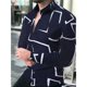 thumbnail image 1 of Camisas de moda hawaianas blusa con estampado de rayas gráficas vintage camisa de moda para hombres camisa de playa de manga larga ropa de fiesta para hombres con solapa, 1 of 6