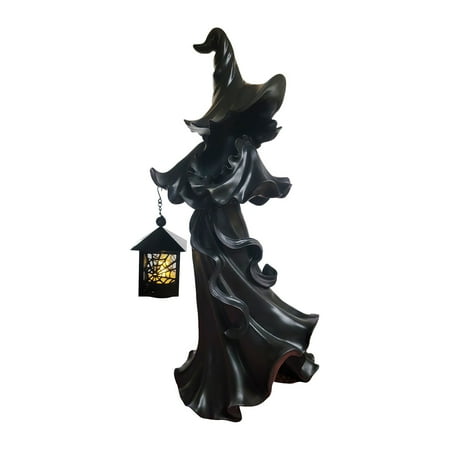 

pdqouc Barrel Witch Messenger and Statue Ornament Resin Ornaments Halloween Porch Decorations Scary Halloween Decorations Outdoor
