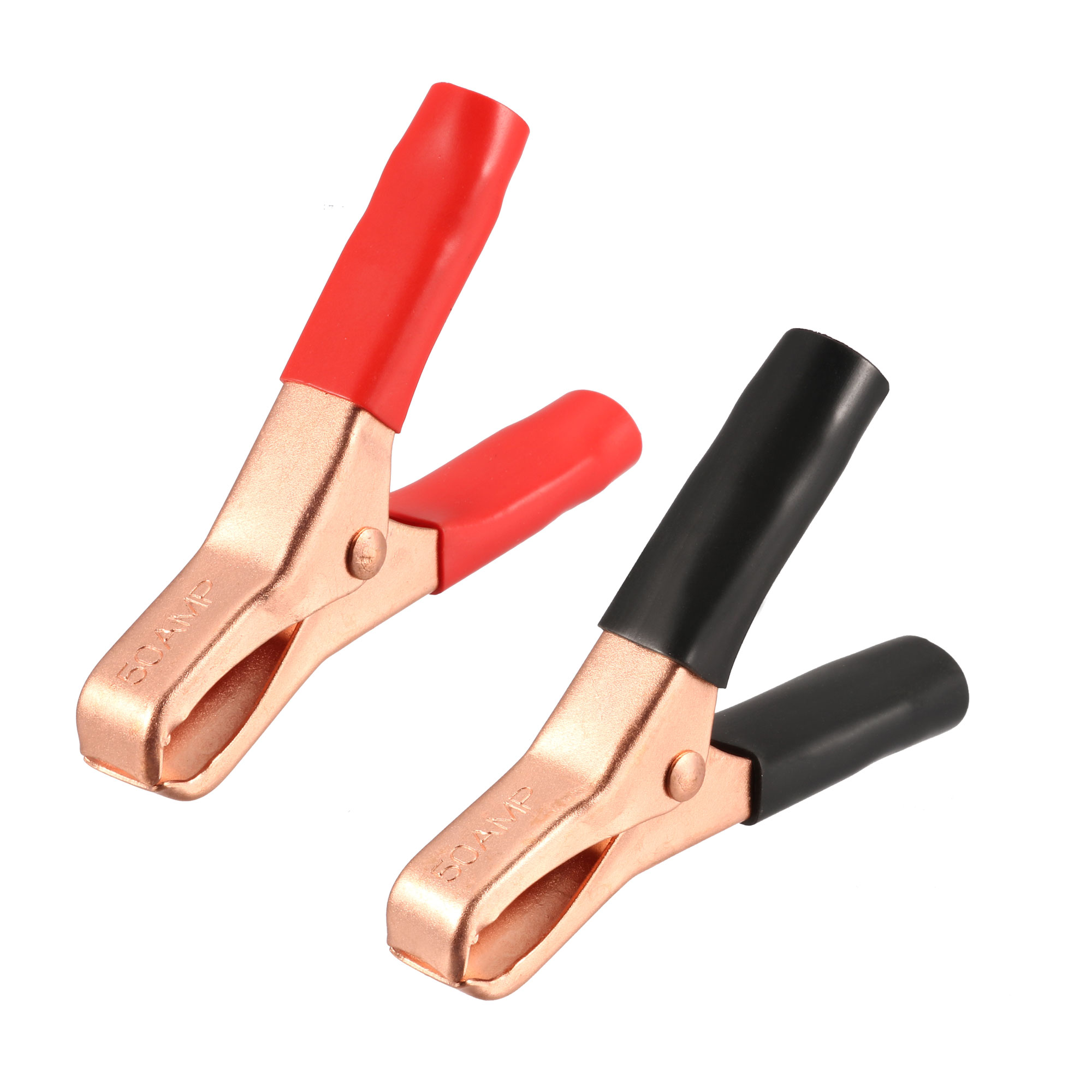 Battery Test Clips 50 Amp Insulated Clamp for Automotive Car Black Red