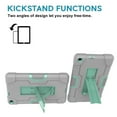 thumbnail image 6 of Dteck Case Compatible with Samsung Galaxy Tab A 8.0 inch 2019 Model SM-T290 T295 T297, Heavy Duty Shockproof Rugged Full Body Protection Case Kickstand Cover (no built-in screen protector), Gray/Mint, 6 of 8