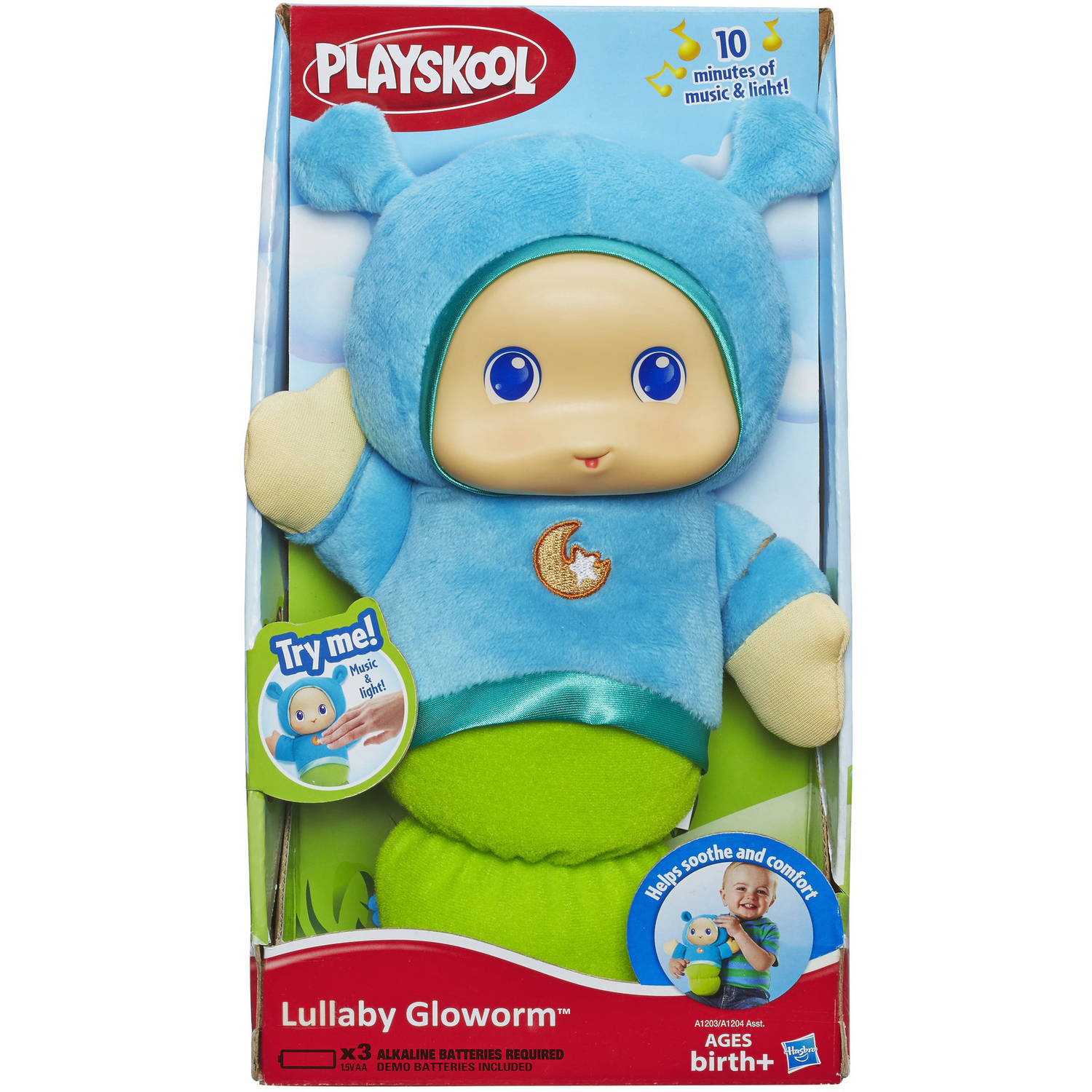 Playskool Play Favorites Lullaby Gloworm Toy, Blue - image 2 of 11