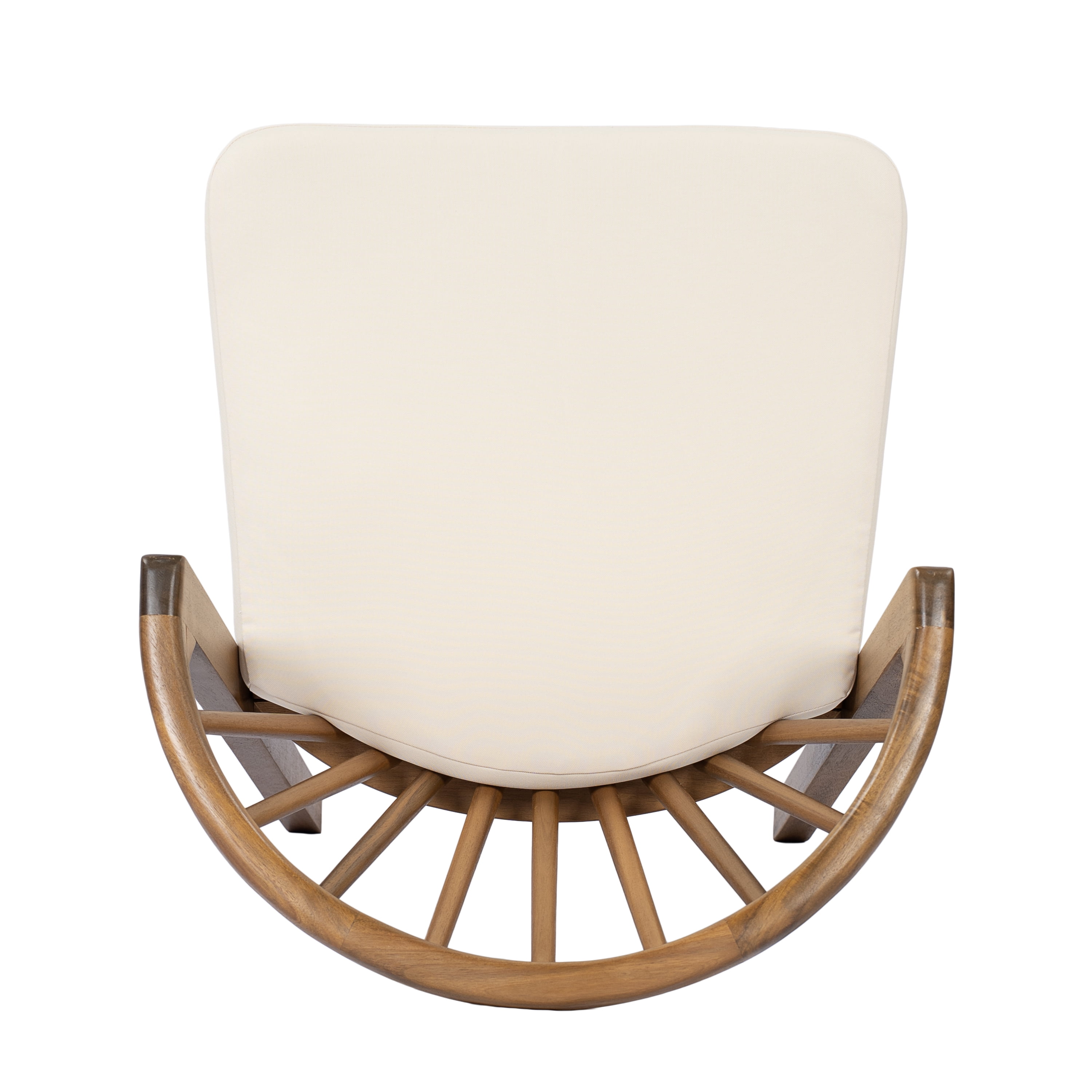 Dining Chairs Set of 2, Outdoor Acacia Wood Chairs with Cream Washable Cushion for Backyard, Teak