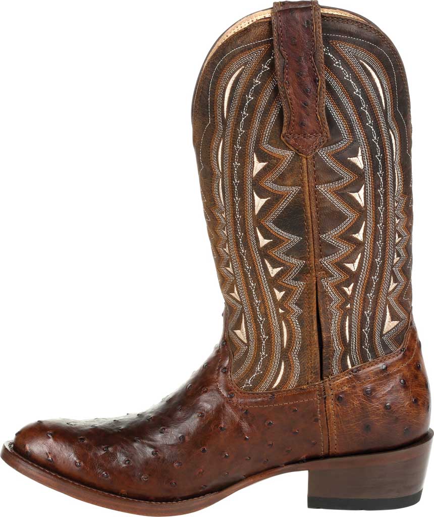 Durango® Premium Exotic Full-Quill Ostrich Oiled Saddle Western Boot Size 13(M) - image 3 of 6