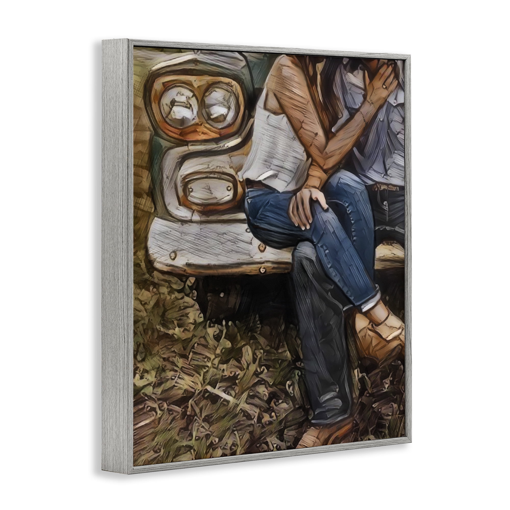 Crossed Legs & Trucks Gray Framed Giclee Art, design by Jesse Keith