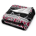 thumbnail image 2 of Campbellsville A University Logo Fleece Blanket, Very Soft Microfiber Flannel Blanket for Couch Warm and Cozy for All Seasons, Black, 2 of 6
