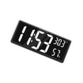 thumbnail image 1 of Large LED Digital Wall Clock with Indoor Temperature Led Clock White, 1 of 9