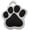 Black, variant on Silvertone Large Maroon Paw She is Clothed in Stength and Dignity Charm Necklace, 20"+3"