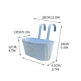thumbnail image 2 of lulshou Hanging Flower Pot, 9.8 Inch Metal Iron Wall Flower Pot Indoor And Outdoor, Used For Fence, Balcony, Garden, Home Decoration With Detachable Hooks, Planters for Indoor Outdoor Plants, 2 of 2
