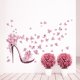 thumbnail image 2 of Advancent Adhesivo de pared Rosa mariposas tacones papel tapiz liso extraíble dibujos animados de doble cara accesorio plano extraíble para el hogar Decoración del hogar Advancent HA075208-00, 2 of 6