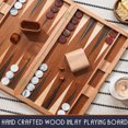 thumbnail image 4 of Set de backgammon Pointworks de 17 pulgadas con incrustaciones de madera para adultos, 4 of 9