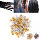 thumbnail image 5 of 2 colores (oro + plata), bucle de extensión de cabello para rastas, anillo de extensión de cabello para trenzas grandes, 5 of 5