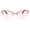 Pink, variant on Womens Panel Shield Lens Futuristic Gothic Cat Eye Sunglasses Peach Mirror