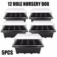 thumbnail image 2 of 5 Packs Seed Starter Tray Seed Starter Kit with Humidity Dome (12 Cells per Tray)  Planting Trays for Seedlings Seedling Starter Trays Mini Indoor Greenhouse, 2 of 10
