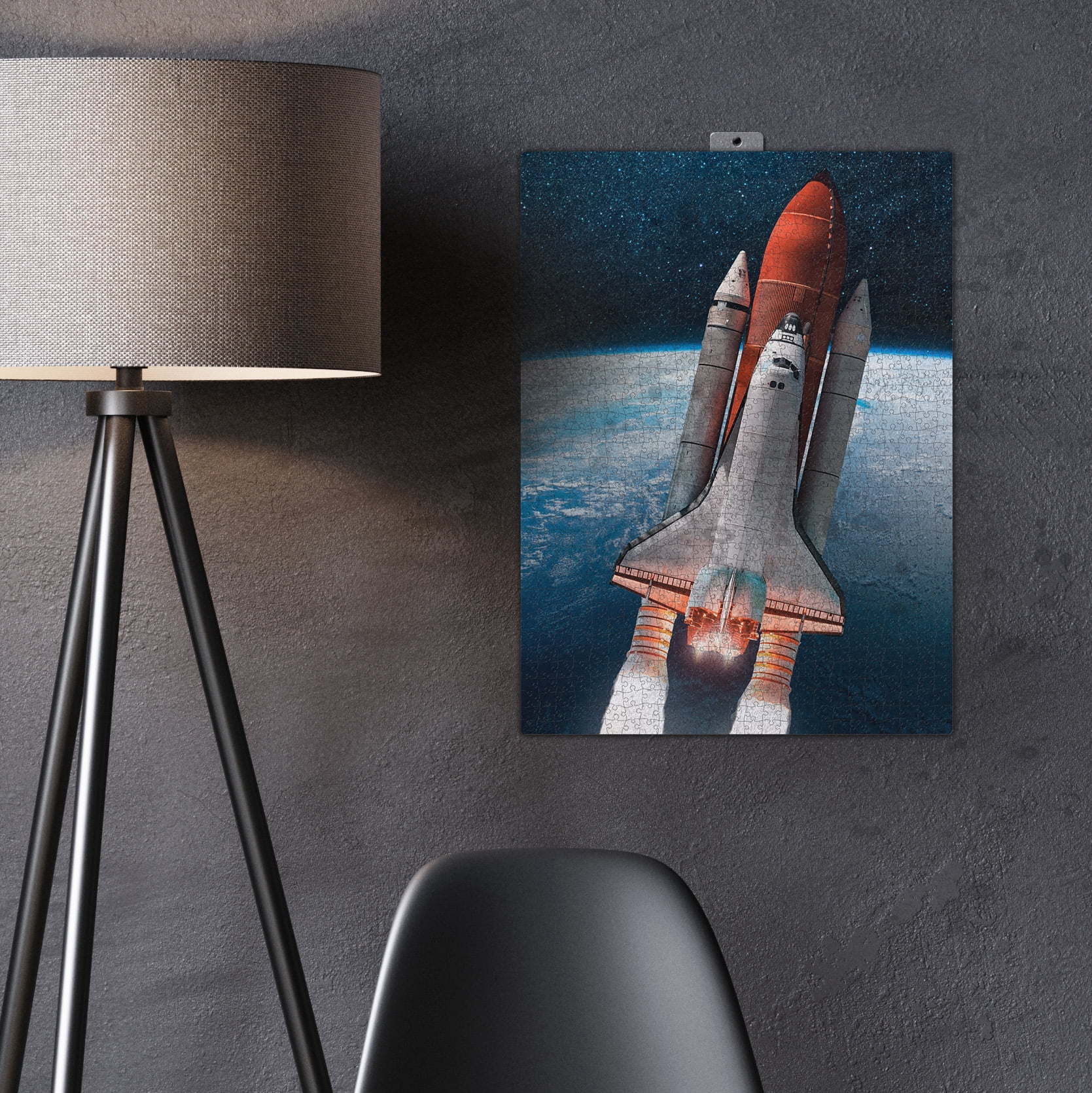 JigFun 1000 Piece Puzzle, Rocket in Space Jigsaw Puzzle for Adults/Teens (Puzzle Saver Kit Included)