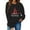 Black, variant on Guzom Womens Pink Christmas Crewneck Sweatshirt - Long Sleeve with Buffalo Plaid Tree & Merry Christmas Graphic,Size XL