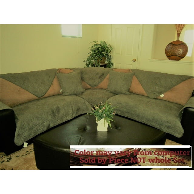 O'fit ® Sectional Sofa Cover / Protector, Micro Suede Quilted Sofa Pads