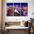 thumbnail image 3 of Elephant Stock Las Vegas At Night Neon Lights Wall Art - Horizontal Multi Panel Canvas - Living Room Wall Decor - Places Multi Panel - Orange And Blue Decor By Susanne Kremer - 50" x 32", 3 of 8