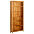 thumbnail image 1 of vidaXL 6-Tier Wooden Bookcase 80x22.5x180 cm Solid Oak Wood, 1 of 6