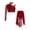Burgundy, variant on Haitryli Gymnastics Leotard for Girls Crop Top with Skirt Set Lyrical Dance Outfits Ballet Costume for Performance White 12