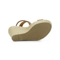 thumbnail image 5 of BLISSFUL STEP Women's Shoes Espadrille Wedge Slingback Crisscross Sandals Brown 7.5, 5 of 7
