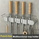 thumbnail image 3 of Soporte multifuncional para trapeadores y escobas Punch | Estante de pared sin taladro para baño, cocina y garaje | Colgador adhesivo para escobas, trapeadores y herramientas, 3 of 7