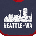 thumbnail image 4 of Inktastic Seattle Skyline Grunge Boys or Girls Baby Bib, 4 of 4
