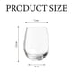 thumbnail image 5 of Juego de copas de vino de cristal sin tallo, copas de vino blanco sin tallo, copas de vino tinto sin tallo, juego de 2 copas de vino, 5 of 5
