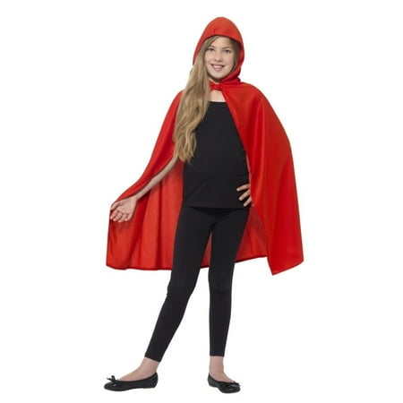 Red Hooded Cape Child Costume Accessory - Small/Medium