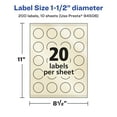 thumbnail image 6 of Avery Pearlized Ivory Round Labels, 1.5" Diameter, 200ct, 6 of 11
