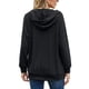 thumbnail image 3 of Jersey de baile sexy para mujer, sudadera con capucha con cremallera de un cuarto, Tops de punto sueltos lisos con bolsillos, 3 of 3