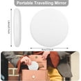 thumbnail image 5 of HTSQYL LED Lighted Travel Makeup Mirror, 1x/10x Magnification, 5 Inch Dual Sided Vanity Mirror with Lights Portable Compact Illuminated Cosmetic Mirror – Perfect for Handbag White, 5 of 7