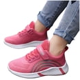 thumbnail image 6 of Quealent Toddler Glitter Tennis Shoes Slip On Boys Girls Sneakers Casual Running Shoes Woven Breathable with Soft Soled Sports Hook-Loop Outdoor Shoes Watermelon Red for Size 13, 6 of 6