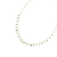 thumbnail image 2 of Gold Over Sterling Silver with Natural Amazonite, Labradorite, Red Tourmaline, Orange Moonstone, Pink Opal and Amethyst Lucky Personalized Necklace, 2 of 4