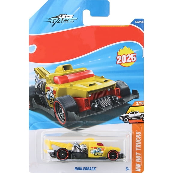 HW 2025 Let's Race Haulerback (Yellow) HW Hot Trucks