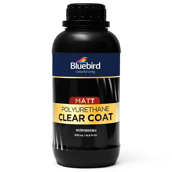 Bluebird 17 Fl Oz Polyurethane Clear Coat for Furniture, Paintings, Water-Based Professional Varnish (Matt)