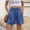 Blue, variant on Oversized Shorts Only Moment Gym Workout Shorts Cotton and Linen with Pockets High Waisted Stretch Knee Length Shorts for Women Summer Walking Light Blue,XL