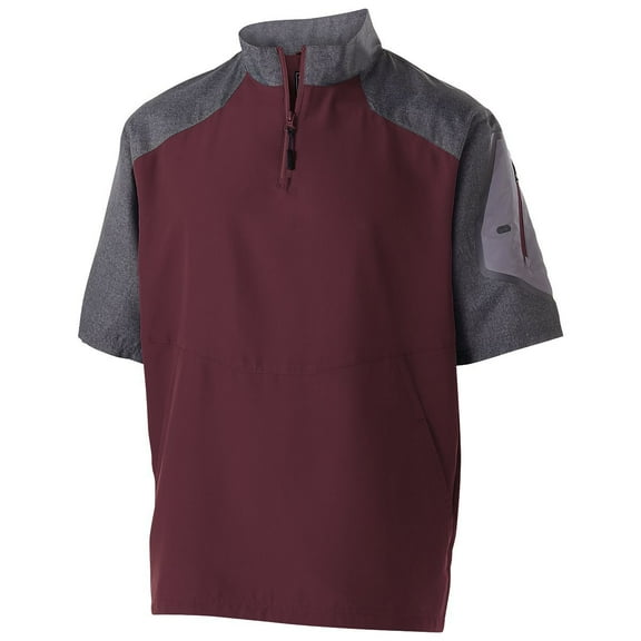 Holloway Sportswear 3XL Raider Short Sleeve Pullover Carbon Print/Maroon 229545