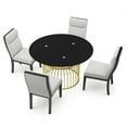 thumbnail image 2 of Furniture of America Meza 5-Piece Metal Dining Table Set in Gold and White, 2 of 7