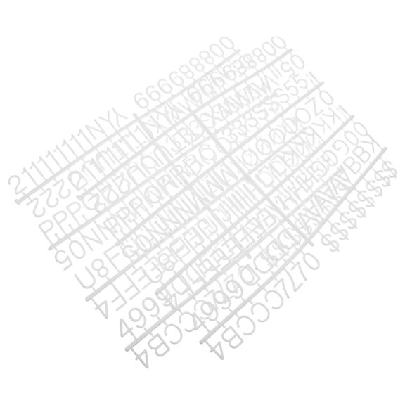 SOPOTUTU 2Pcs White Plastic Felt Board Letters Easy to Install Changeable Alphabet for Bulletin and Message Boards