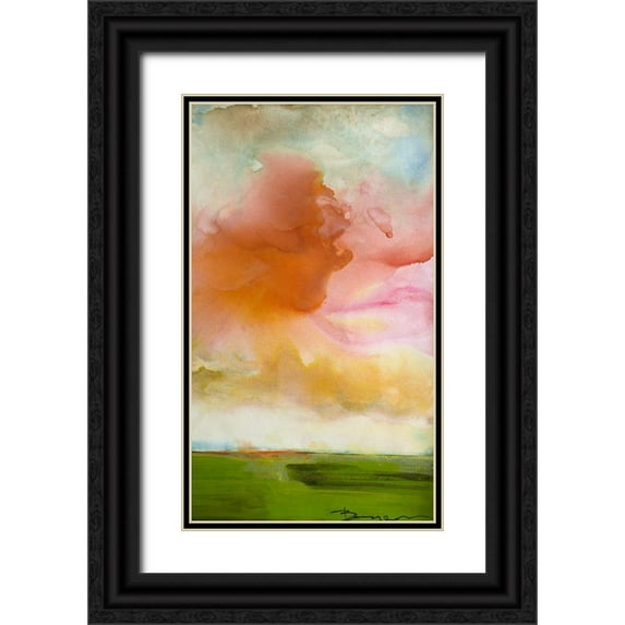 Ballion 16x24 Black Ornate Wood Framed with Double Matting Museum Art Print Titled - Epos 1