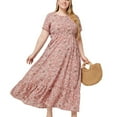 thumbnail image 2 of Vestido Corto de Verano con Cuello en V Perla Sobredimensionada Bordada, Dama de Honor Casual Y Vestido de Verano de las Mujeres, 2 of 6