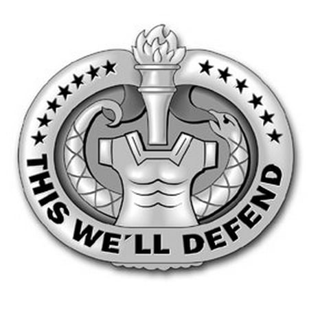 US Army Drill Sergeant Badge (Gray) Decal Sticker