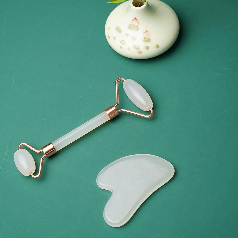 Gua Sha Roller Facial Massage Tool Acupuncture Therapy Trigger Point Gua sha Board Relieve Wrinkles Aging, Resin Dark Circles and Muscle Relaxing Set