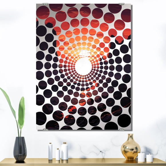 Designart "Amethyst Sands Desert Wanderlust II" Desert Oversized Wall Mirror - Global Landscapes Bathroom Decorative Wall Mirror - Multiple Color Options