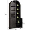 thumbnail image 2 of 70'' Tall Arched Bookshelf, 6-Tier Large Bookcase with Doors, Modern Farmhouse Storage Cabinet Bookshelves, Wooden Bookcases for Home Office, Living Room, Bedroom, 2 of 7