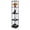 Black, variant on Pemberly Row Turn-N-Tube 5-Tier Corner Square Rack Display Shelf in Black/Gray